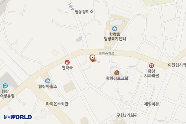 보건지소 3층(강당) 위치 지도 — 경상북도 상주시 함창읍 함창중앙로 130