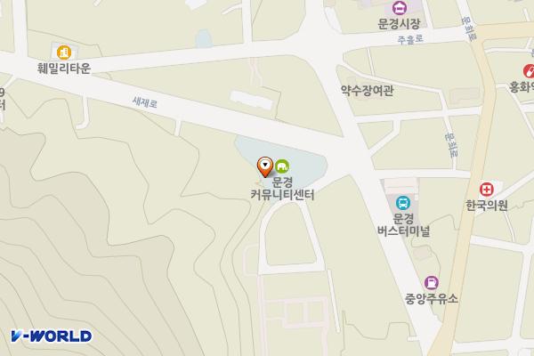 주흘문화센터 위치 지도 — 경상북도 문경시 문경읍 새재로 469