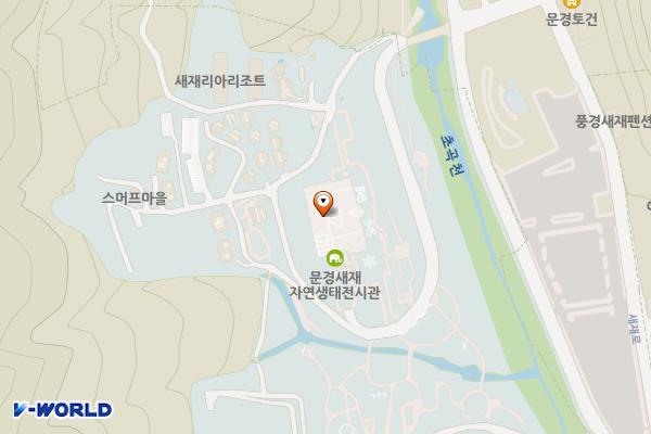 자연생태박물관 내 화장실 위치 지도 — 경상북도 문경시 문경읍 새재1길 45