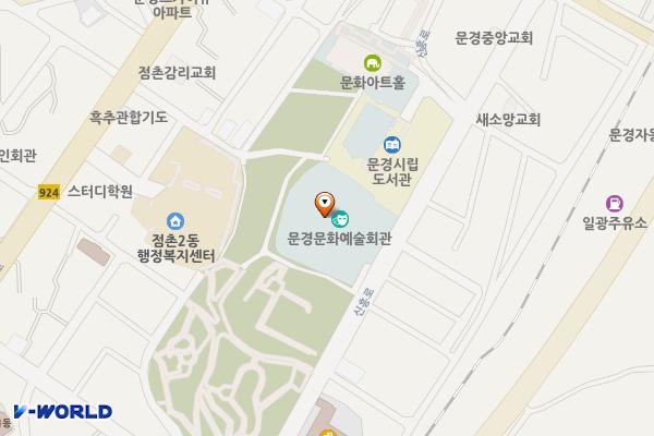 문화예술회관 위치 지도 — 경상북도 문경시 신흥로 85