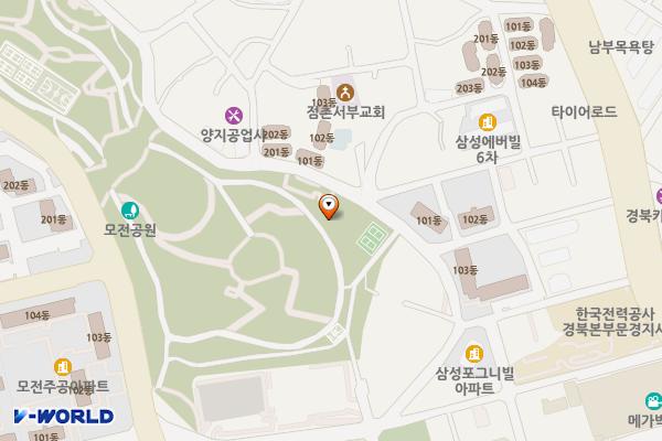 모전공원(놀이터) 위치 지도 — 경상북도 문경시 모전동 262