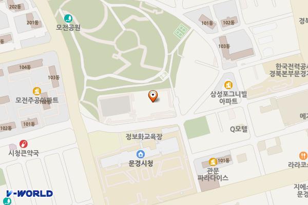문경시장애인종합복지관 2층 위치 지도 — 경상북도 문경시 시청2길 34