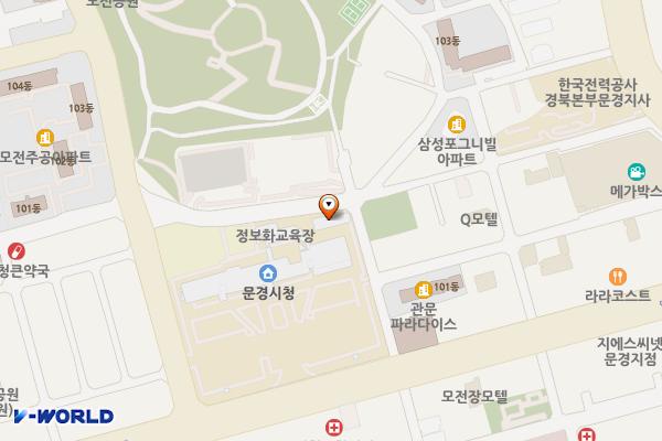문경시청 4층 위치 지도 — 경상북도 문경시 당교로 225