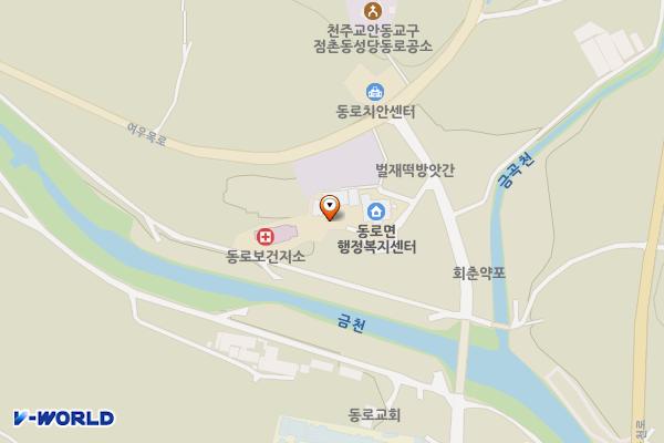 동로면 행정복지센터 위치 지도 — 경상북도 문경시 동로면 벌재장터길 8-7