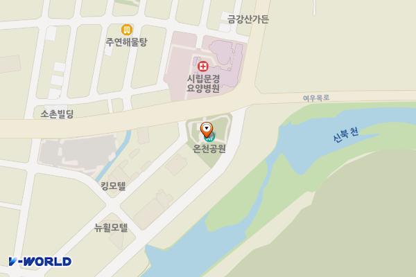 문경온천 1공원 위치 지도 — 경상북도 문경시 문경읍 하리 388