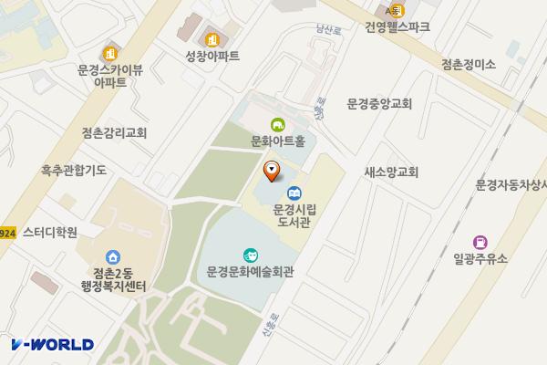 중앙도서관 위치 지도 — 경상북도 문경시 신흥로 101