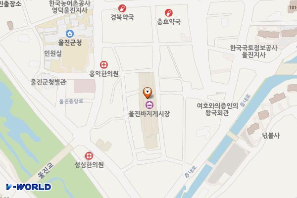 울진시장 공영주차장 위치 지도 — 경상북도 울진군 울진읍 읍내1길18
