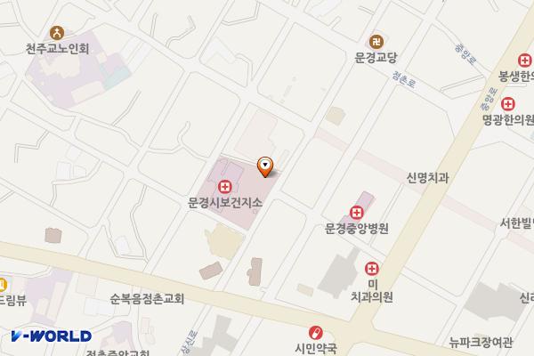 정신건강복지센터 1층 위치 지도 — 경상북도 문경시 점촌1길 13