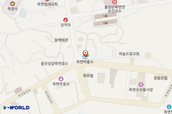 죽변파출소앞(죽변4리) 공영주차장 위치 지도 — 경상북도 울진군 죽변면 죽변중앙로 159