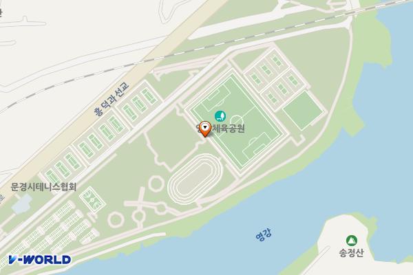 영강체육공원 축구장 위치 지도 — 경상북도 문경시 흥덕동 47
