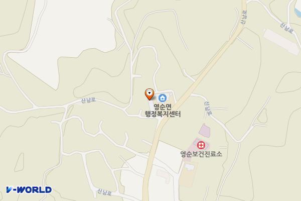 영순면행정복지센터 위치 지도 — 경상북도 문경시 영순면 산남로 23