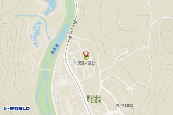 옛길박물관 내 화장실 위치 지도 — 경상북도 문경시 문경읍 새재로 944
