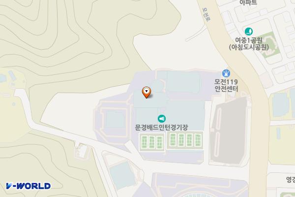 문경배드민턴경기장 위치 지도 — 경상북도 문경시 점고길 8