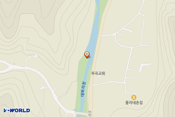 우곡마을입구 위치 지도 — 경상북도 문경시 산북면 우곡리 803