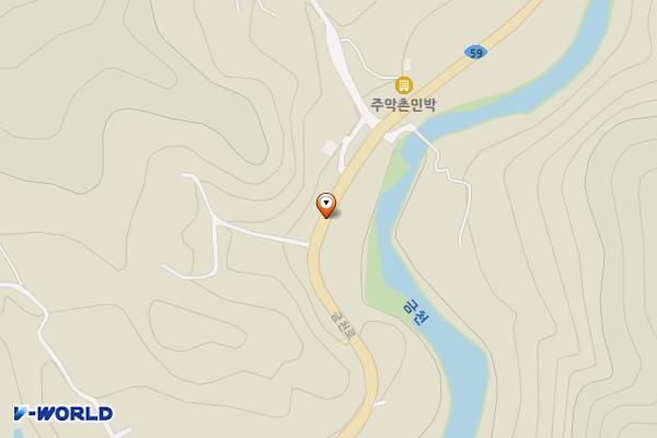 천주사 입구 위치 지도 — 경상북도 문경시 동로면 간송리 701-3