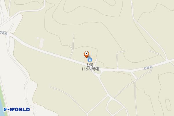 산북119지역대 위치 지도 — 경상북도 문경시 산북면 강동로 57-1
