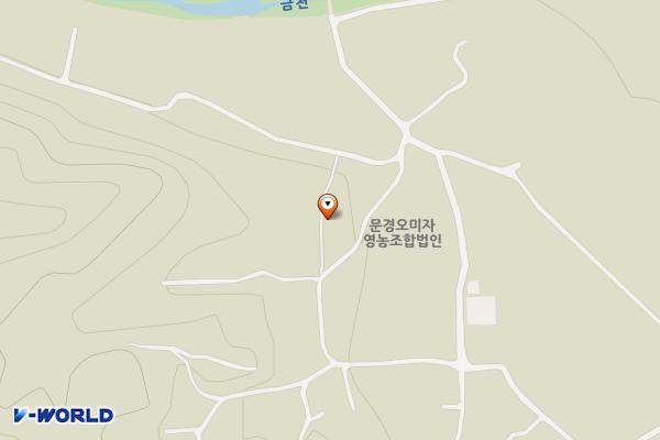 노은리평지숲 위치 지도 — 경상북도 문경시 동로면 노은리 산 88-1