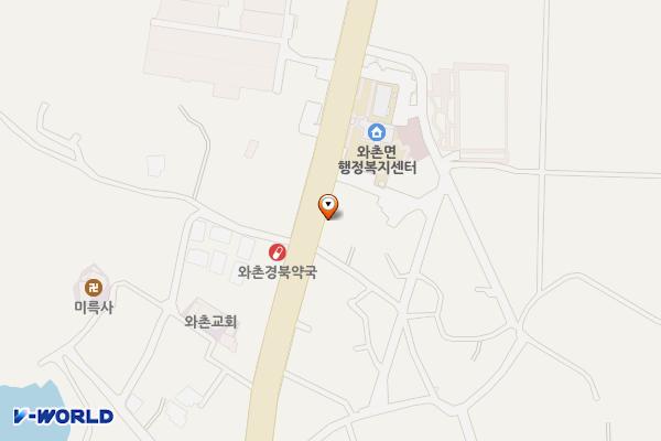 경산와촌우체국 위치 지도 — 경상북도 경산시 와촌면 금송로 410