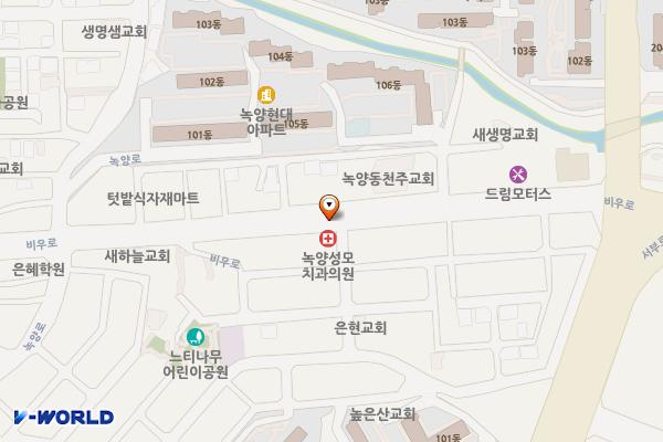 비우로(녹양동 천주교성당 앞) 위치 지도 — 경기도 의정부시 녹양동 360