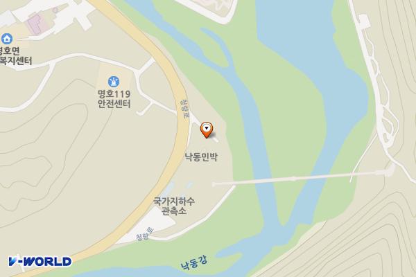 낙동강 레프팅 공영주차장 2 위치 지도 — 경상북도 봉화군 명호면 청량로 1136-12