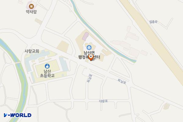 경산남산우체국 위치 지도 — 경상북도 경산시 남산면 하남로 325