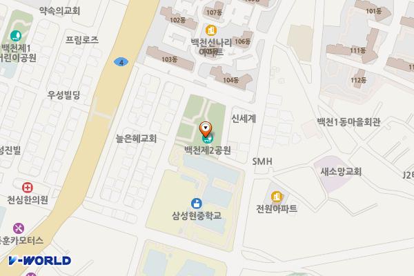 백천제2어린이공원 위치 지도 — 경상북도 경산시 경청로218길 17-3