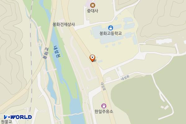 삼계회전 교차로 주변 위치 지도 — 경상북도 봉화군 봉화읍 삼계리 315