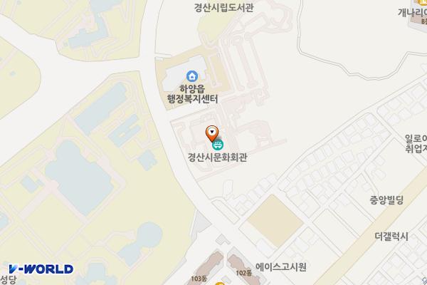 경산시문화회관 위치 지도 — 경상북도 경산시 하양읍 문화로 24, 경산시문화회관