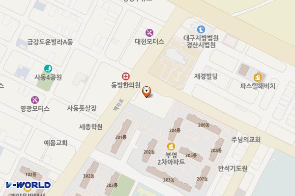 경산우체국 위치 지도 — 경상북도 경산시 백자로 130
