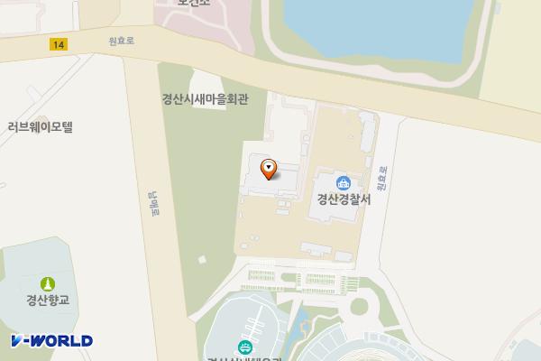 경상북도교육정보센터 위치 지도 — 경상북도 경산시 원효로 60 (계양동, 경상북도교육정보센타)