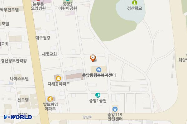 중앙동행정복지센터 위치 지도 — 경상북도 경산시 경안로30길 18 (삼북동 278번지 12호)