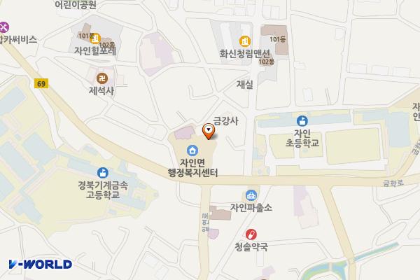 자인면행정복지센터 위치 지도 — 경상북도 경산시 자인면 일연로 82, 자인면사무소, 자인보건지소