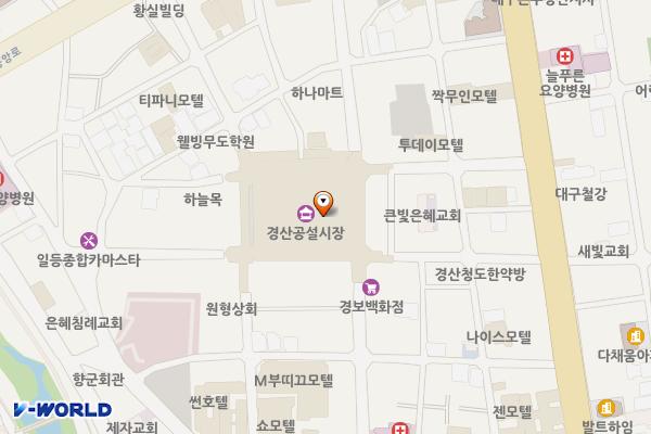 경산공설시장 위치 지도 — 경상북도 경산시 경안로31길 19, 경산공설시장A지구 (서상동)