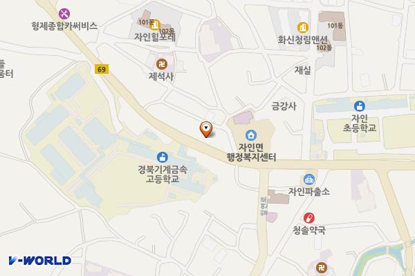 경산자인우체국 임시청사 위치 지도 — 경상북도 경산시 자인면 일연로 90