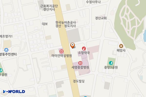 경산중방동우체국 위치 지도 — 경상북도 경산시 경안로 216