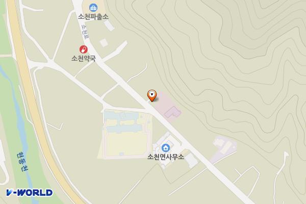 소천면 공영주차장(보건소 옆) 위치 지도 — 경상북도 봉화군 소천면 소천로 1281-1