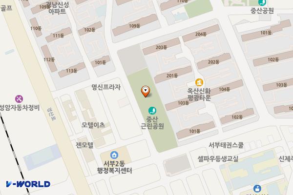옥산2근린공원(중산근린공원) 위치 지도 — 경상북도 경산시 성암로21길 46 (중산동)