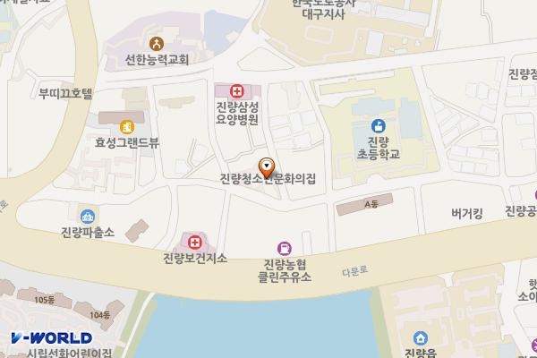 진량읍 희망나눔센터 위치 지도 — 경상북도 경산시 진량읍 낙산길 23