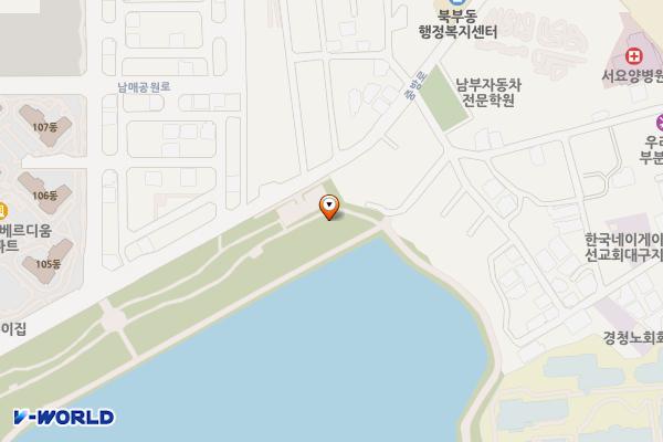 남매공원(들머리공원) 위치 지도 — 경상북도 경산시 중방로 104