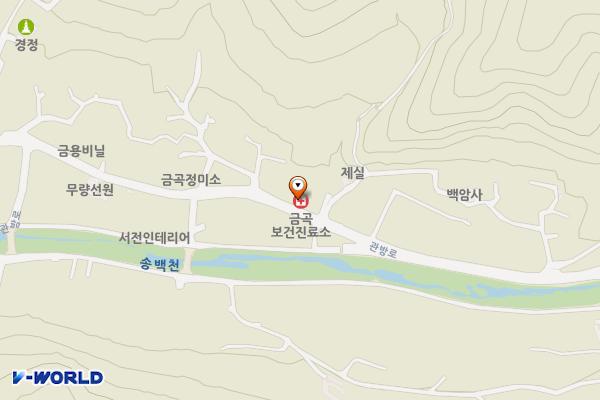 금곡보건진료소 위치 지도 — 경상북도 경산시 남천면 관방로 1150 (금곡리 207번지 4호)