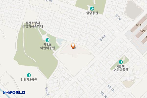 임당유적전시관 위치 지도 — 경상북도 경산시 청운2로 29, 임당유적전시관 (임당동)