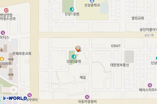 신상3어린이공원 위치 지도 — 경상북도 경산시 진량읍 공단2로3길 36 (신상리 410번지 1호)