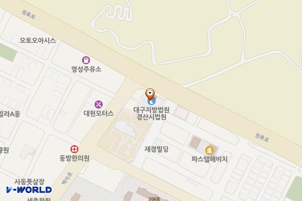 경산등기소 위치 지도 — 경상북도 경산시 박물관로1길 9