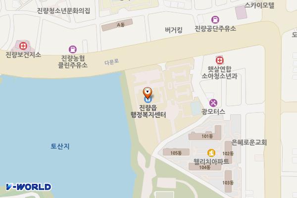 진량읍행정복지센터 위치 지도 — 경상북도 경산시 진량읍 다문로 50 (신상리 685번지 21호)