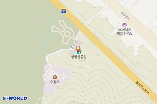 성암산입구공원A 위치 지도 — 경상북도 경산시 삼성현로 188-21, 공중화장실 (사정동)