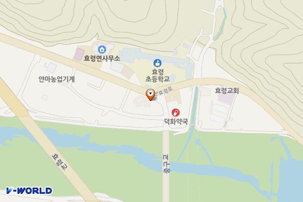 효령버스정류소 화장실 위치 지도 — 대구광역시 군위군 효령면 치산효령로 2385-4