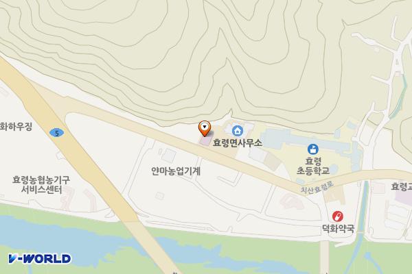 효령보건지소 화장실 위치 지도 — 대구광역시 군위군 효령면 치산효령로 2402, 효령보건지소