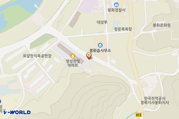 청소년센터 앞 위치 지도 — 경상북도 봉화군 봉화읍 내성로1길 17-49