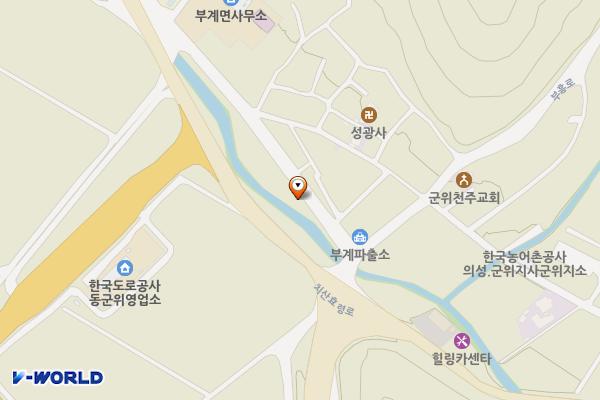 창평1리 공중화장실 위치 지도 — 대구광역시 군위군 부계면 창평길 22-1