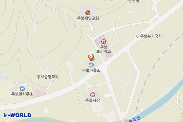 우보치안센터 화장실 위치 지도 — 대구광역시 군위군 우보면 이화길 127